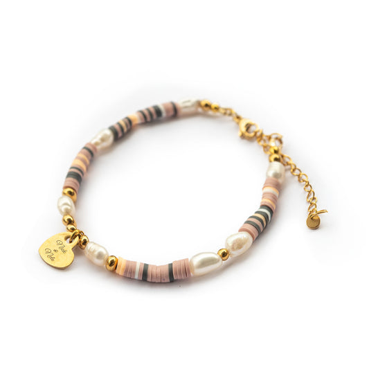 kunterbuntes Perlenarmband "franzi" mit Wunschgravur